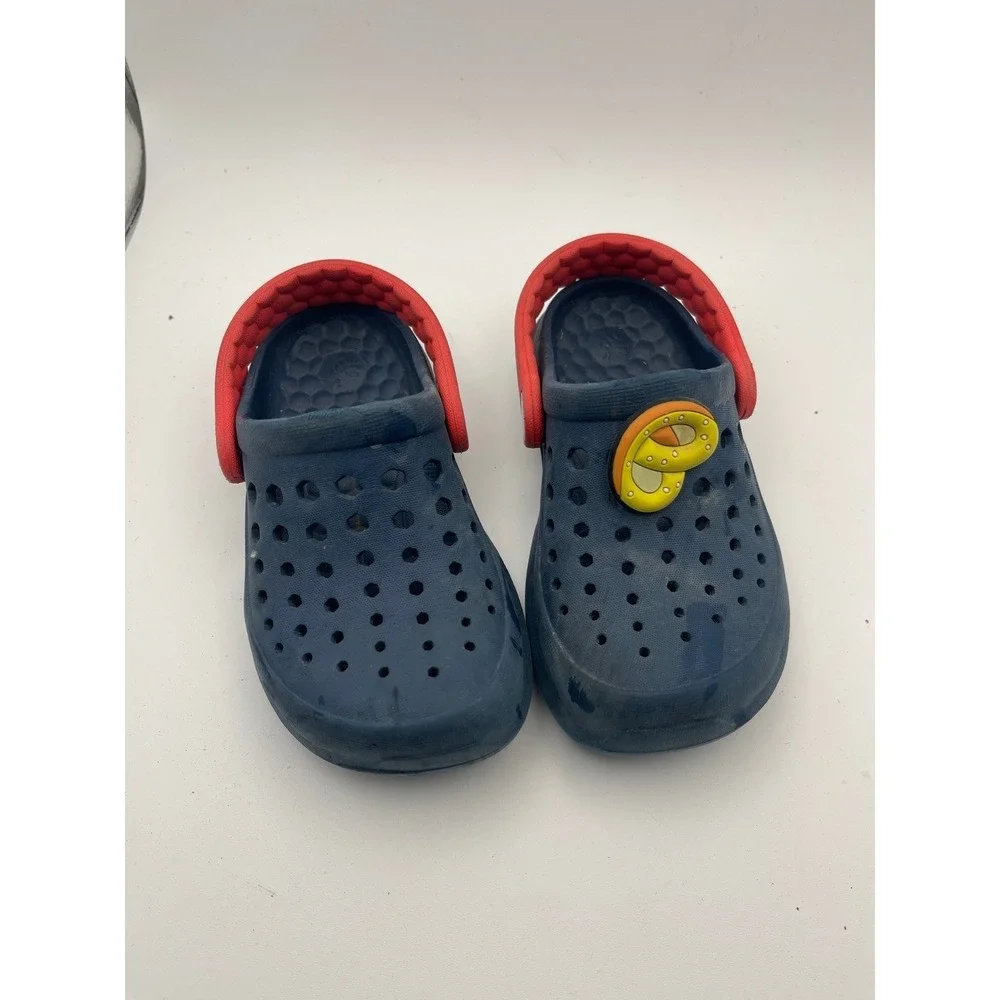 Joybees Youth Kids Size 8/9 Clogs Water Shoes Sandals Royal Blue‎ & Red